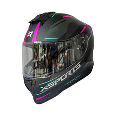 Casco Integral X-Sports V151 Kozmik Gris Fucsia