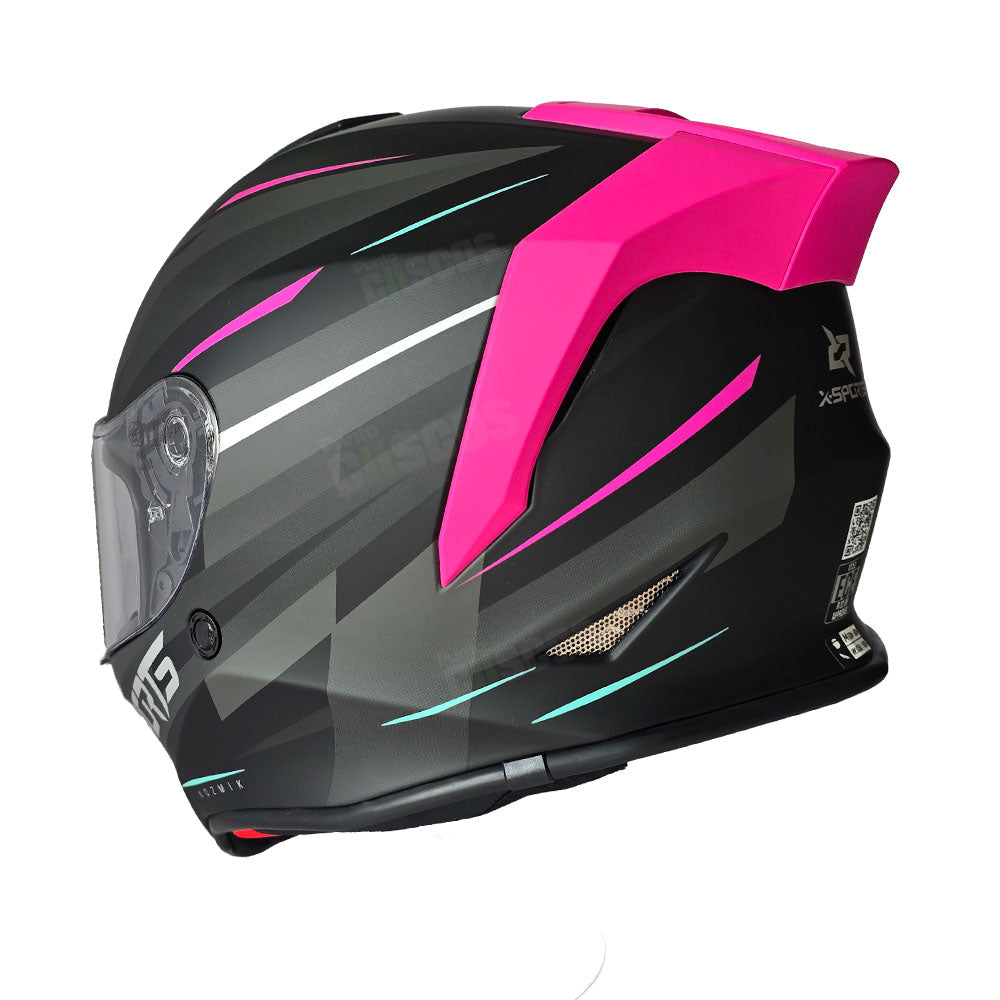 Casco Integral X-Sports V151 Kozmik Gris Fucsia