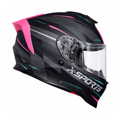 Casco Integral X-Sports V151 Kozmik Gris Fucsia
