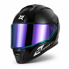 Casco Integral X-Sports M73 Solid Negro brillo morado