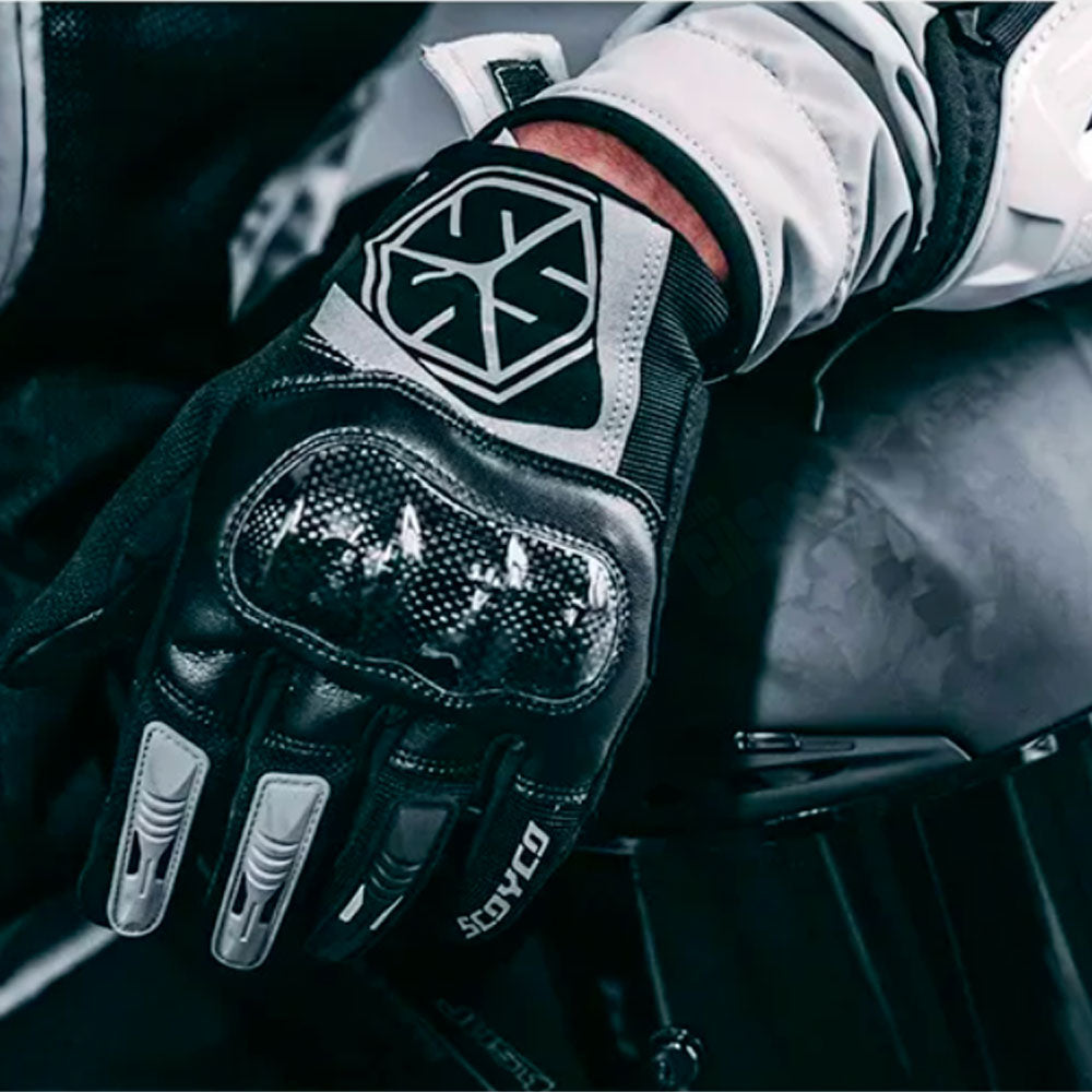 Combo Rodilleras y coderas Certificadas Scoyco K26 + Guantes Certificados scoyco Mc122