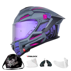 Casco Integral Shaft Pro 609DV Mech Gris Morado