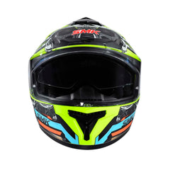 Casco integral SMK Typhoon Motorhead amarillo