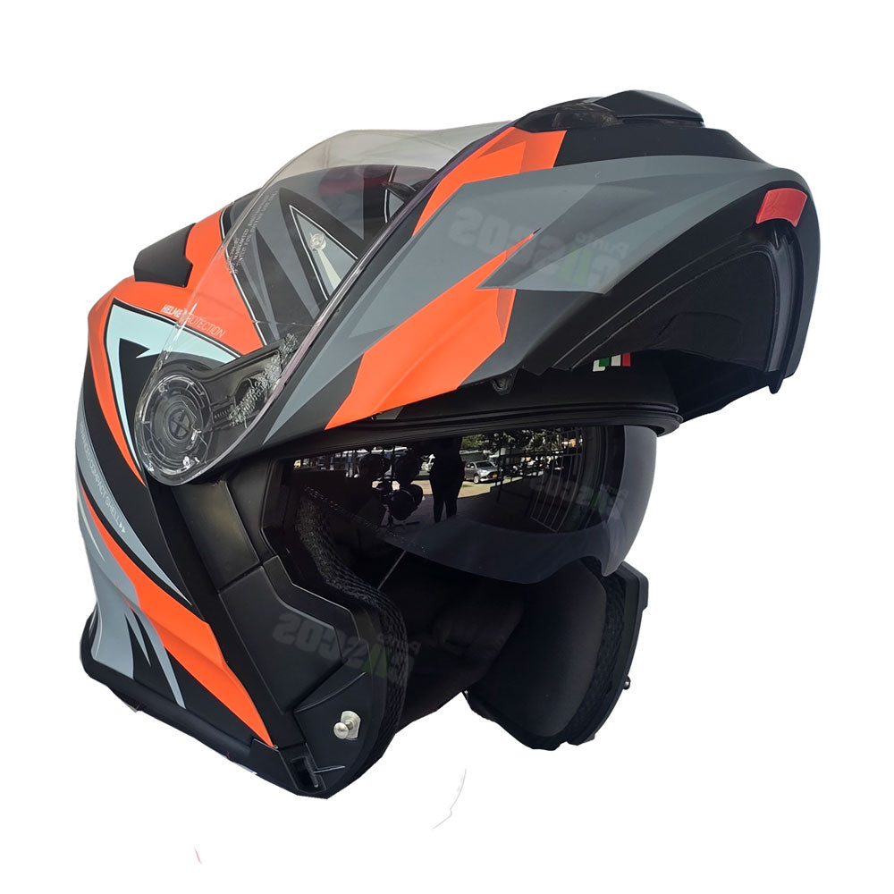 Casco Abatible Forzza ZZ119 Naranja gris mate