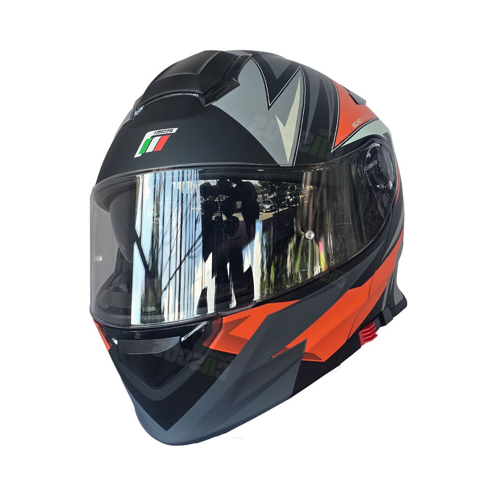 Casco Abatible Forzza ZZ119 Naranja gris mate