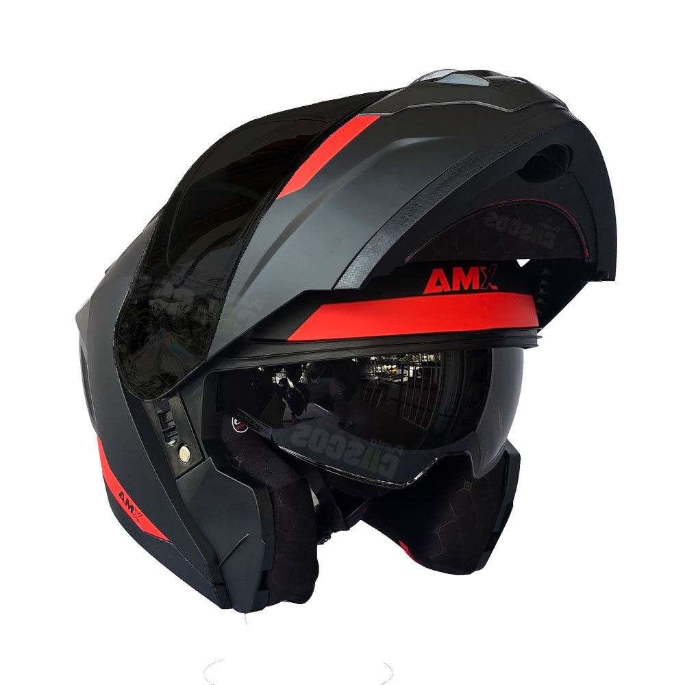 Casco Abatible AMX Nexo Nitro Rojo + Visor negro