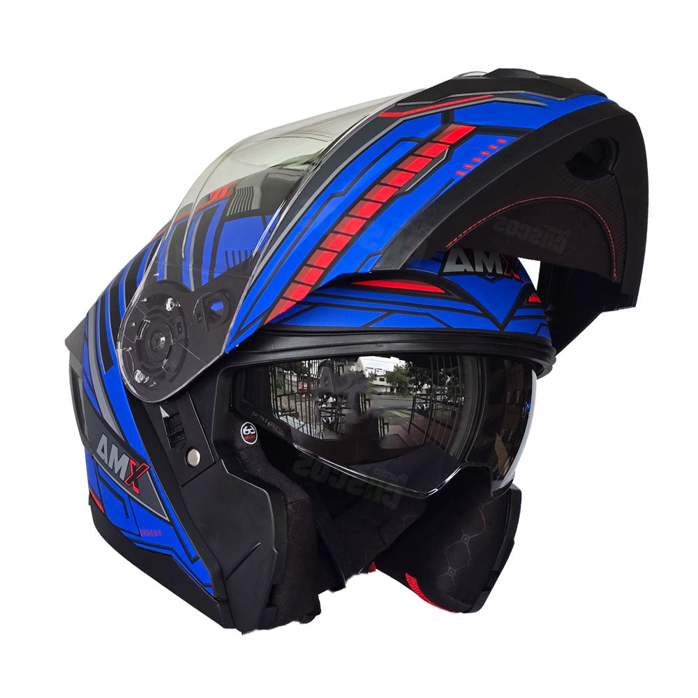 Casco Abatible AMX Nexo Nitro Gris Azul
