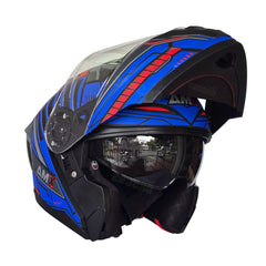 Casco Abatible AMX Nexo Nitro Gris Azul
