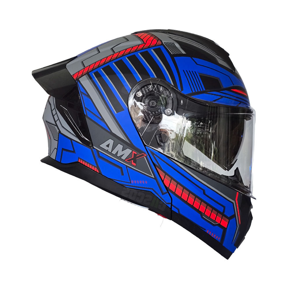 Casco Abatible AMX Nexo Nitro Gris Azul