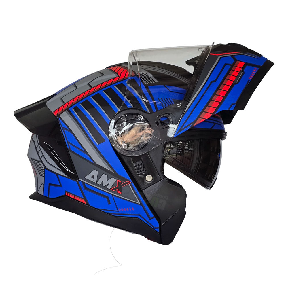 Casco Abatible AMX Nexo Nitro Gris Azul