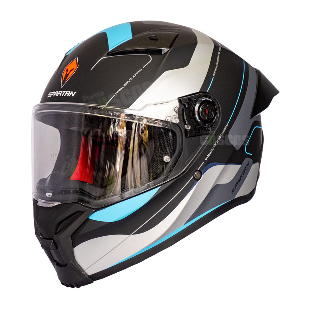 Casco integral Spartan Fenix Ork Azul Negro
