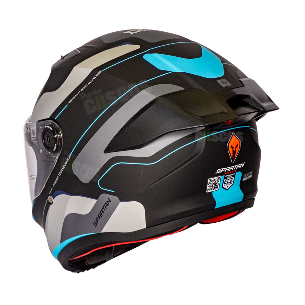 Casco integral Spartan Fenix Ork Azul Negro