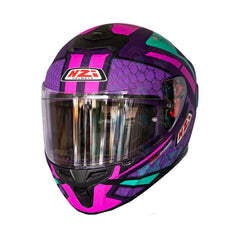 Casco Integral NZI Overtaking Morado azul mate