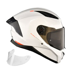 Casco integral Spartan Panther SV Solid Blanco + Visor Humo
