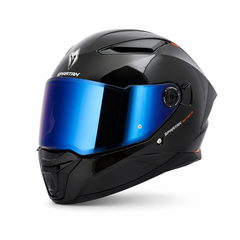 Casco integral Spartan Panther SV Solid Negro mate + Visor Azul