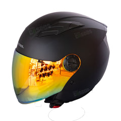 Casco Abierto KNT 236 Negro mate visor Iridium Fuego