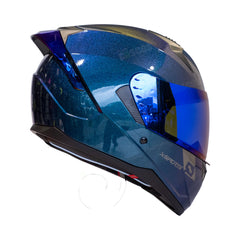 Casco Integral X-Sports M67 Camaleón Visor Iridium Azul