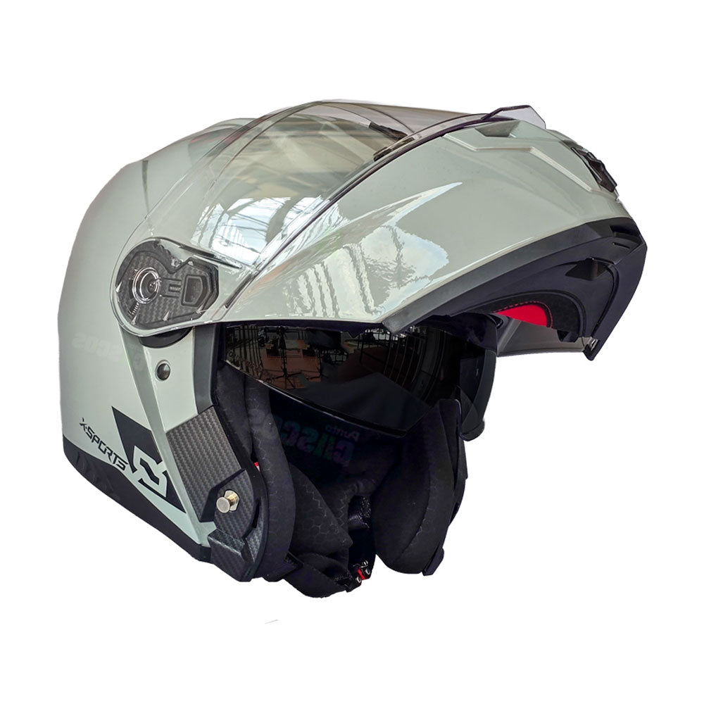 Casco Abatible X-Sports 166 Gris Claro Brillo