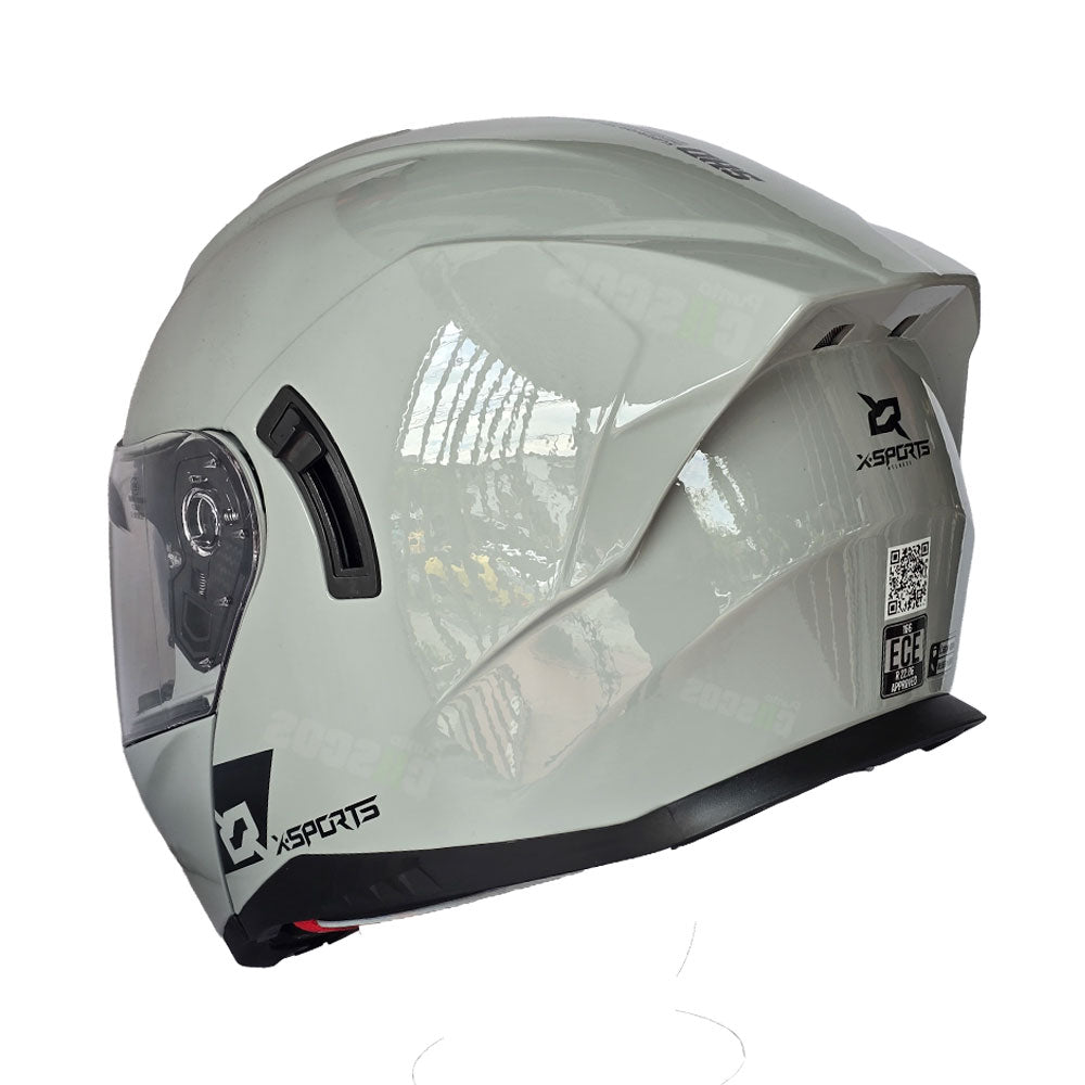 Casco Abatible X-Sports 166 Gris Claro Brillo