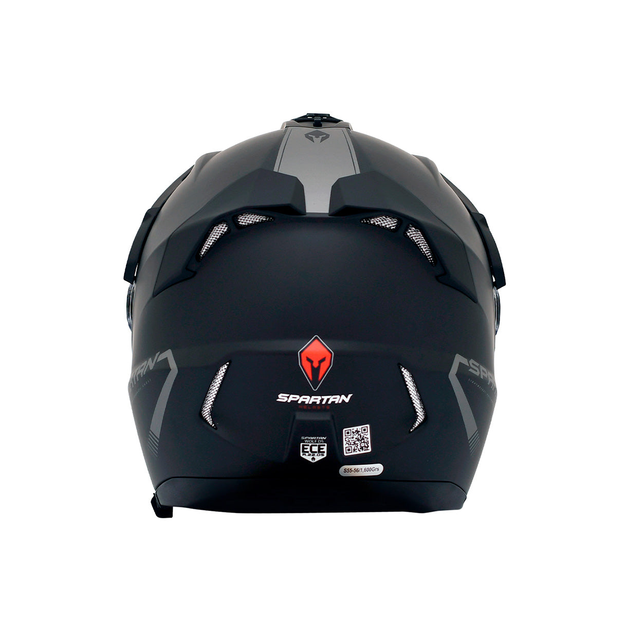 Casco multipropósito Spartan Wolf Negro plano