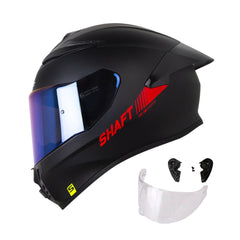 Casco Integral Shaft 584 Solid Negro Rojo