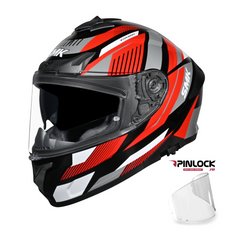 Casco integral SMK Typhoon Sparko Rojo Gris Mate + Pinlock 70