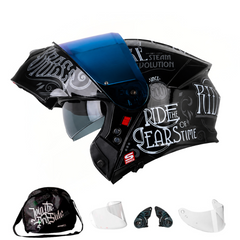 Casco Abatible Shaft Pro 4000 Ride Rust pinlock incluído