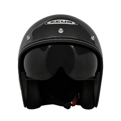 Casco Abierto ZEUS 389 Tipo Custom Negro Brillo