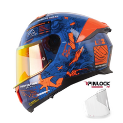 Casco LS2 FF808 GP Azul Naranja