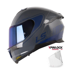 Casco LS2 FF 808 Hitech Gris Azul LIQUIDACIÓN