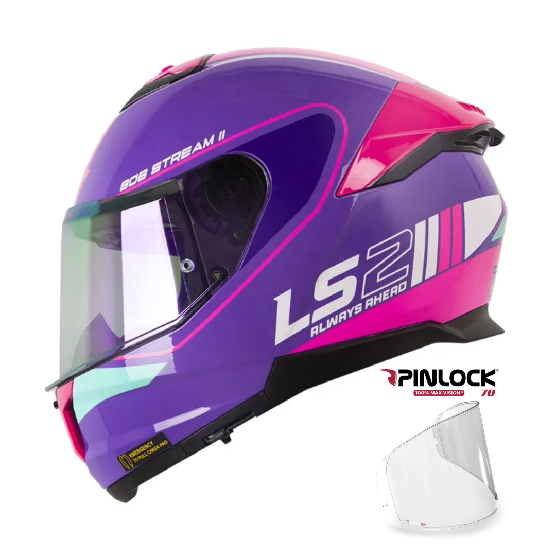 Casco LS2 FF808 Hitech Morado
