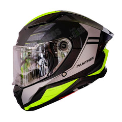 Casco integral Spartan Panther SV Prestige Gris Amarillo Neón