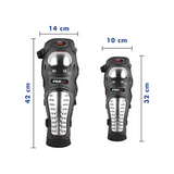 Combo Protector de espalda +Rodilleras + Coderas Metalicas GX + Guantes