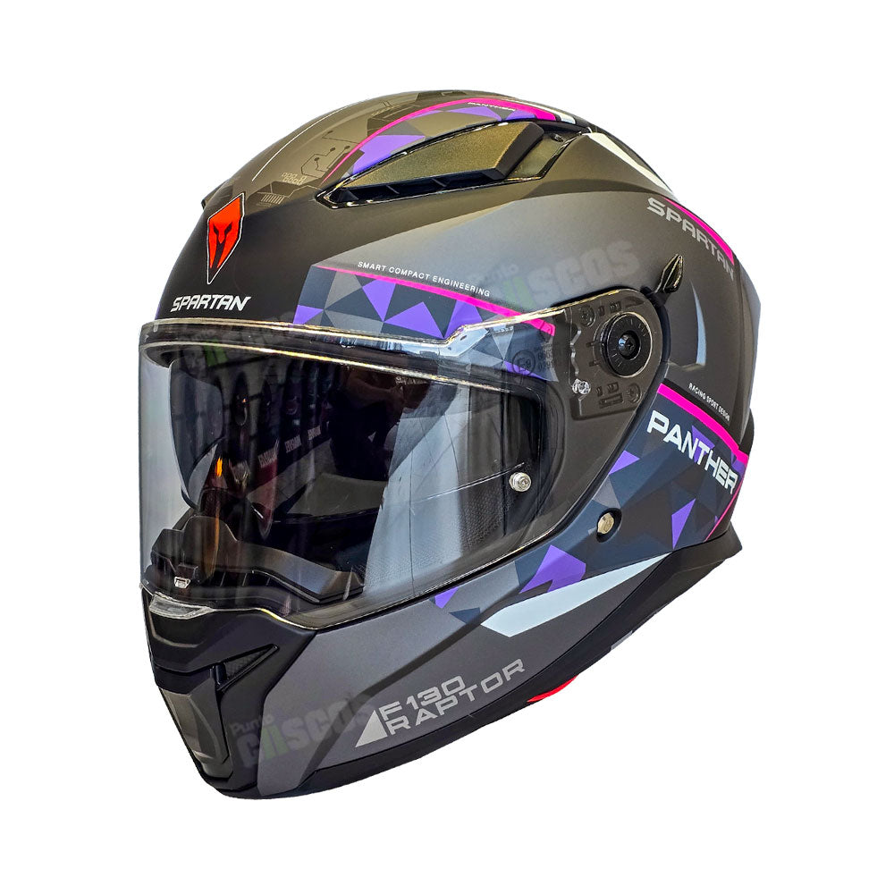 Casco integral Spartan Panther SV Raptor Fucsia