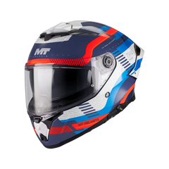 Casco integral MT Thunder 4R Revelant Blanco Azul Rojo