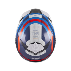 Casco integral MT Thunder 4R Revelant Blanco Azul Rojo