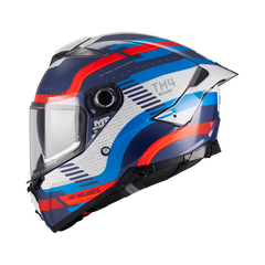 Casco integral MT Thunder 4R Revelant Blanco Azul Rojo