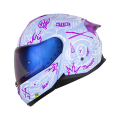 Casco Abatible Shaft 3540DV The World Lila