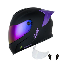 Casco Integral Shaft 502 Solid Negro Morado