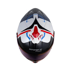 Casco Integral Shaft Pro 611RS Xtep Blanco azul rojo