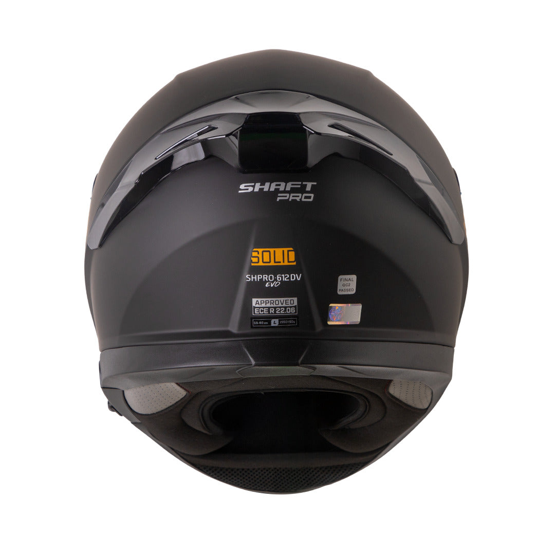 Casco Integral Shaft Pro 612DV Solid Negro Dorado