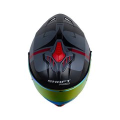 Casco Integral Shaft Pro 611RS Xtep Gris rojo metálico