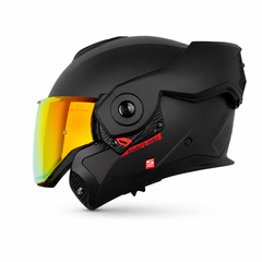 Casco Abatible Shaft Pro 4160 Move Solid Negro Rojo
