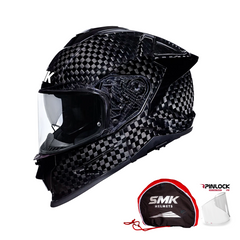 Casco integral SMK Titan Doble Visor Fibra de Carbono