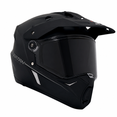 Casco multipropósito Spartan Wolf Negro plano + Visor Humo