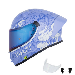 Casco Integral para Mujer Shaft 526 Saoru Morado Lila | Certificación ECE 2206