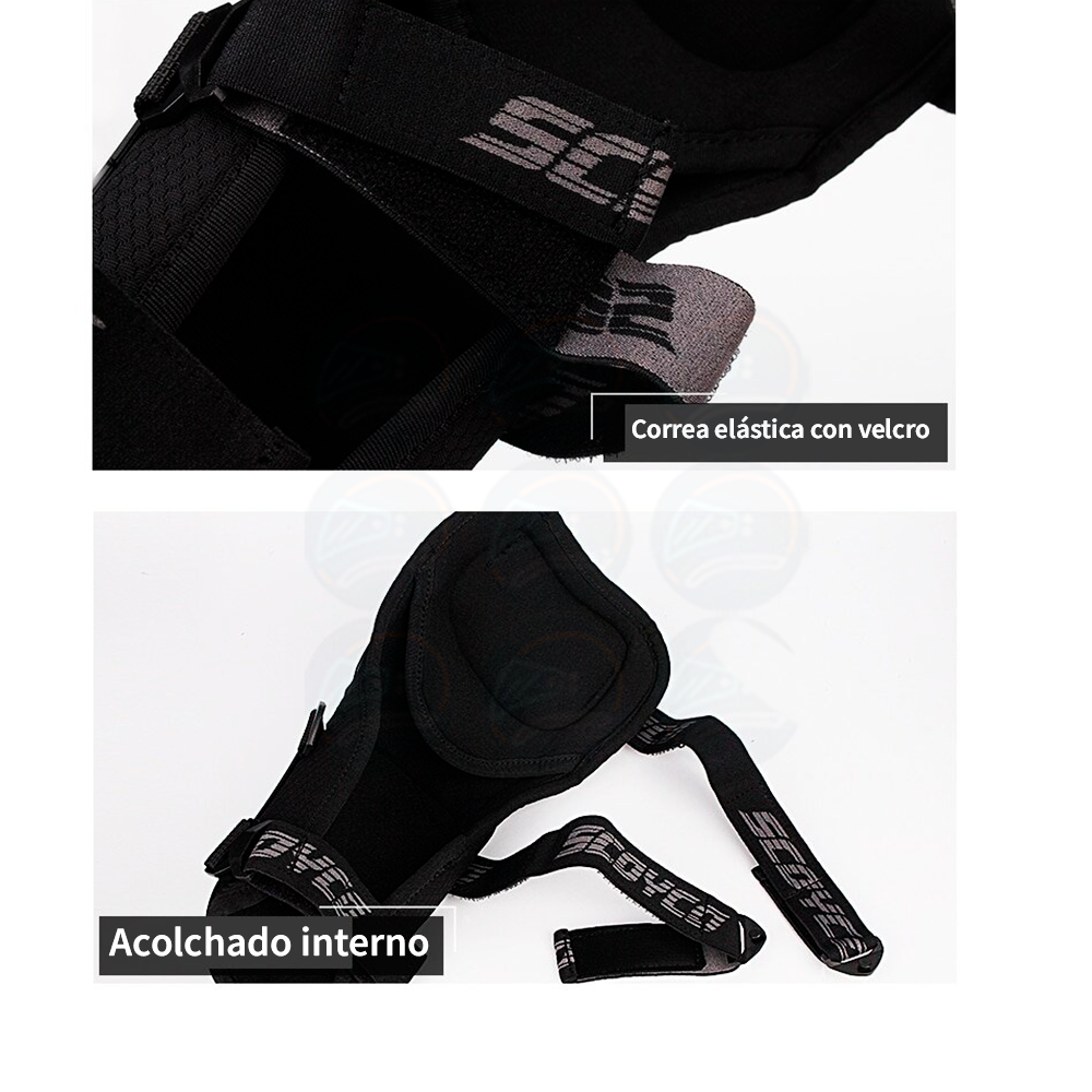 Combo Rodilleras y coderas Certificadas Scoyco K26 + Guantes Certificados scoyco Mc122