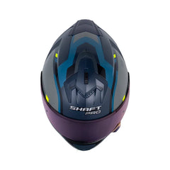Casco Integral Shaft Pro 610 Doble Visor Prodem Gris Azul