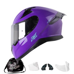 Casco Integral Shaft Pro 612DV Solid Morado Brillo