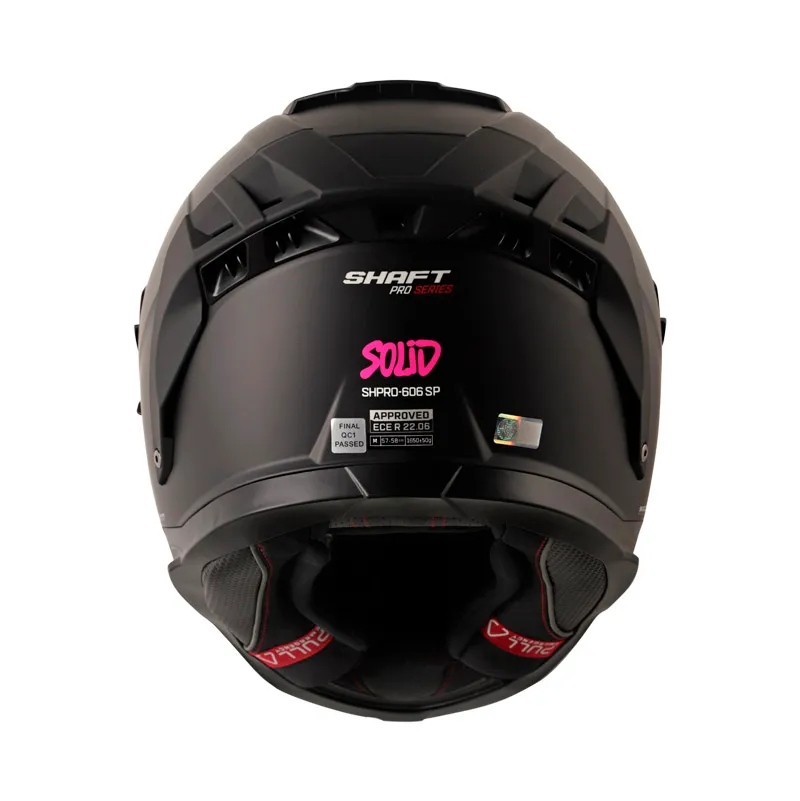 Casco Integral Shaft Pro 606SP Solid Negro Fucsia